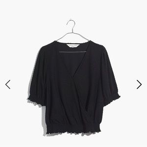 MADEWELL: Texture & Thread Clipdot Smocked Crossover Top